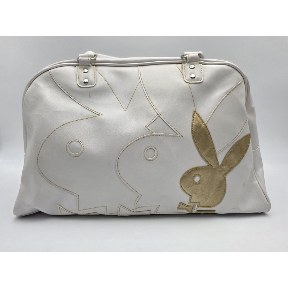 Vintage Playboy Bunny Purse White With Gold Bunny And Stars